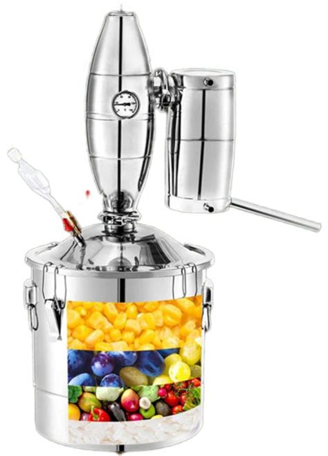 Nerezový destilačný prístroj s kotlom a chladičom