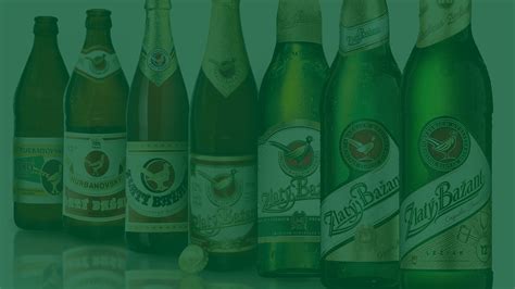 Fľaše piva Zlatý Bažant rôznych druhov