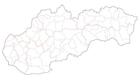 Mapa Slovenska s vyznačenou Krupina