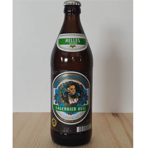 Fľaša remeselného piva Lagerbier Hell