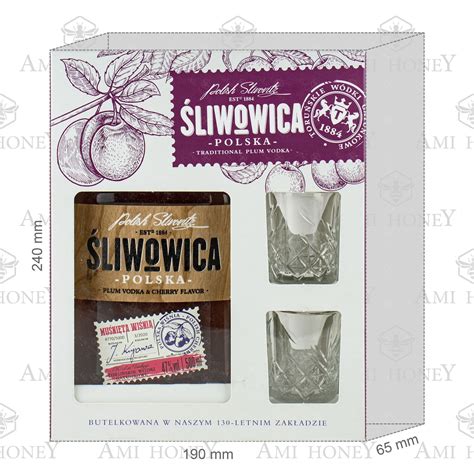 Rôzne typy fliaš Bošáckej slivovice vrátane darčekových balení