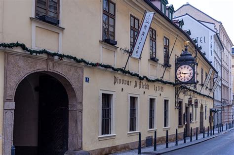 Historická budova pivovaru U Fleků v Prahe