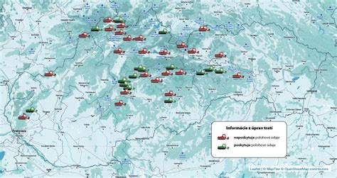 Mapa zobrazujúca čisté oblasti pre zber púpav