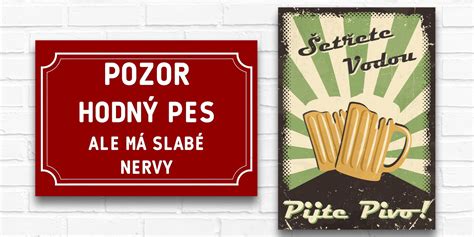 Ilustrácia starých hospodských nápisov s vtipnými názvami