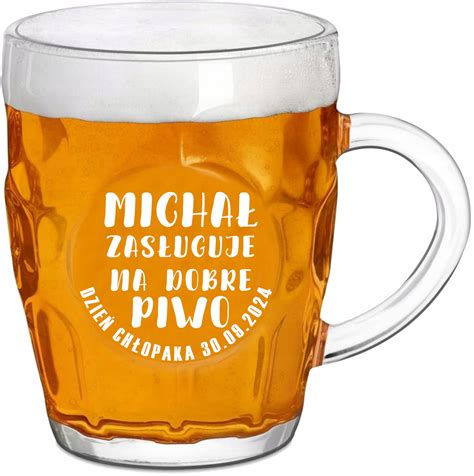 Pieskovaný krígeľ na pivo s logom