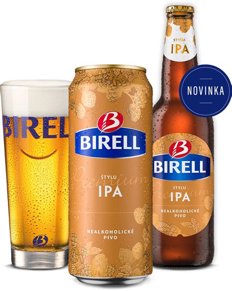 Ilustrácia fliaš s pivom Birell Za Studena Chmelený a Birell Štýlu IPA