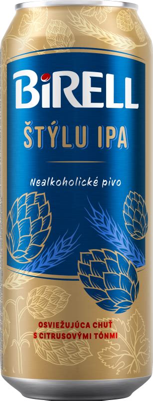 Diagram porovnávajúci chute a ingrediencie Birell Za Studena Chmelený a Birell Štýlu IPA