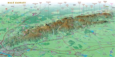 Mapa vinohradníckeho regiónu Malé Karpaty