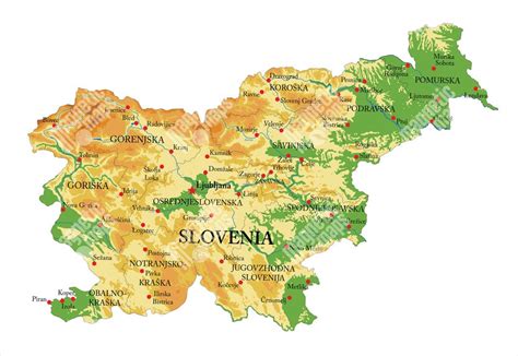 Mapa vinohradníckych oblastí Slovinska