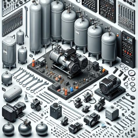 Ilustrácia priemyselného kompresora