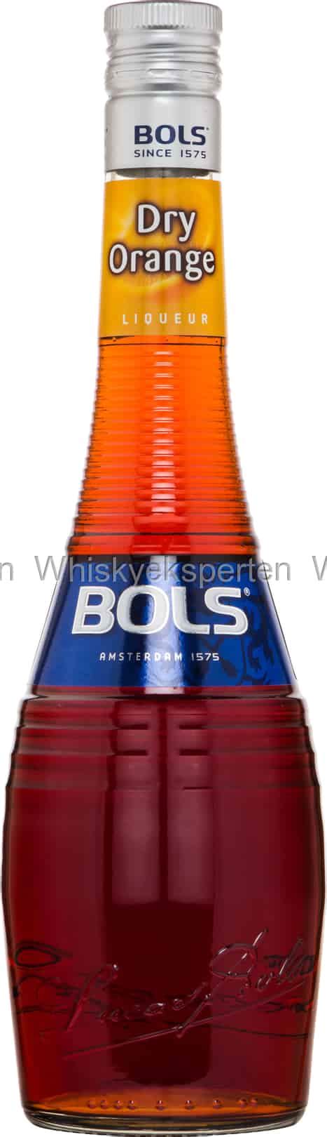 Zrelé pomaranče a fľaša Bols Dry Orange Curacao