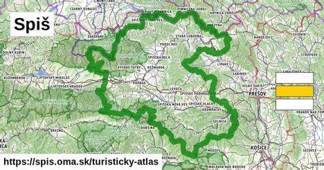Mapa regiónu Spiš