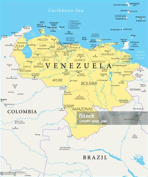 Mapa Venezuely s vyznačenými oblasťami produkcie rumu