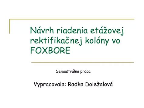 Schéma rektifikačnej kolóny