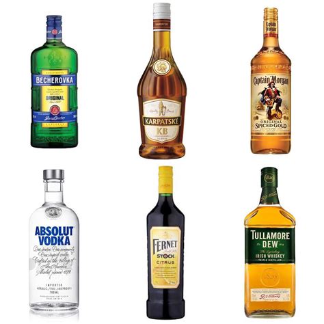 Rôzne druhy whisky