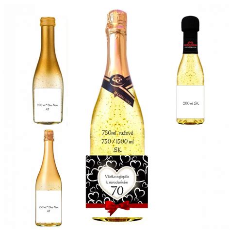 Fľaša poľského sektu s tradičnou etiketou