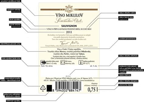 Detail etikety vína s informáciami o pôvode