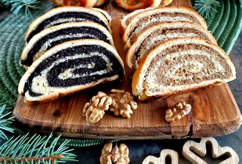 závin s makovou a orechovou plnkou