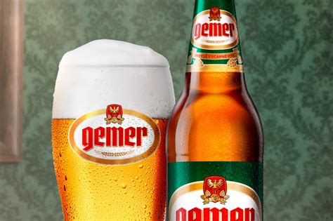 Fľaša piva Gemer s klasickým dizajnom