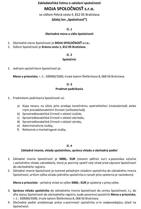 Zakladateľská listina