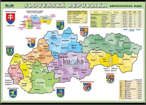 Mapa Slovenska s vyznačenými gastro prevádzkami