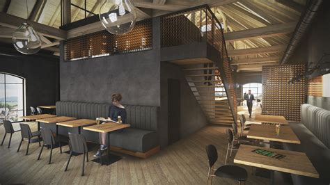 Interiér moderného pivovaru