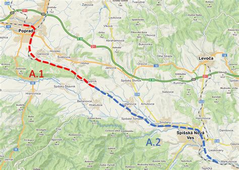 Mapa znázorňujúca profil železničnej trate s vyznačeným stúpaním v promile.