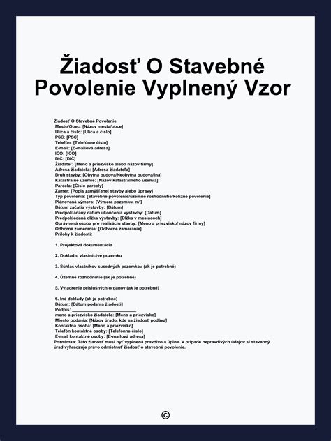 Ilustrácia formulára žiadosti o povolenie
