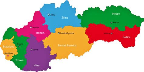 Mapa Slovenska s vyznačenými mestami, kde sa konajú verejné rumové degustácie