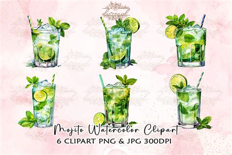 Ilustrácia koktailu Mojito