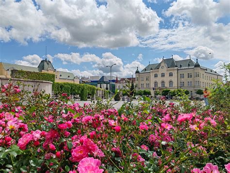 Centrum mesta Levice s jarmokovými stánkami