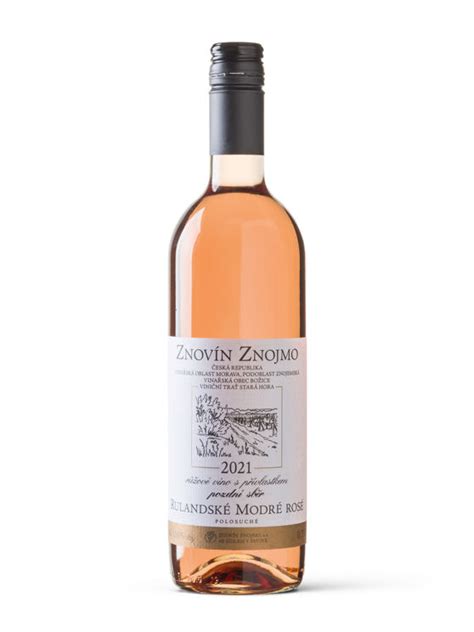 Fľaša Rulandského modrého rosé z neskorého zberu