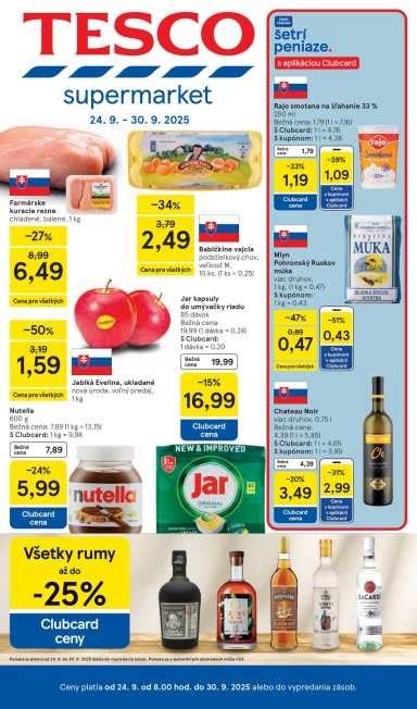 Akciový leták Tesco s pivom Urpiner