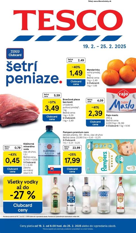 Tesco leták s akciovou ponukou