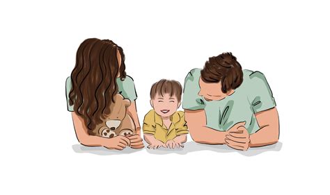 Ilustrácia dojčaťa s rodičom, symbolizujúce starostlivosť