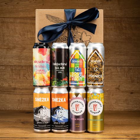 sada piva v drevenej prepravke