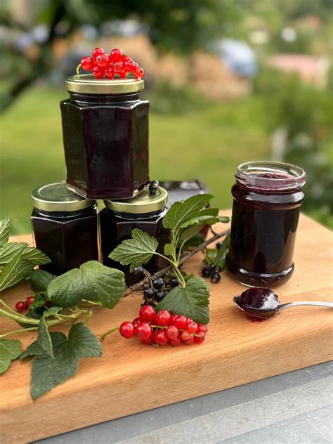 Zrelé strapce čiernych a červených ríbezlí