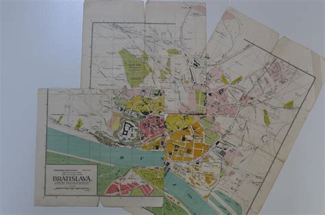 Historická mapa Bratislavy s vyznačeným Rybným námestím