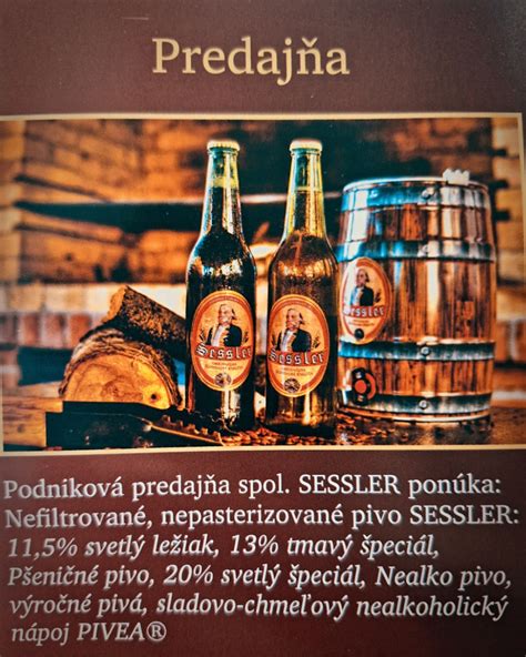 Fľaše piva z pivovaru Sessler