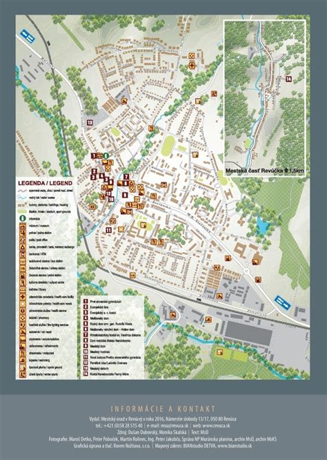 mapa s vyznačenými pamiatkami v okolí Starého pivovaru