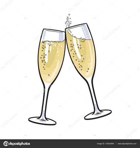 Dva poháre šumivého vína s jahodami