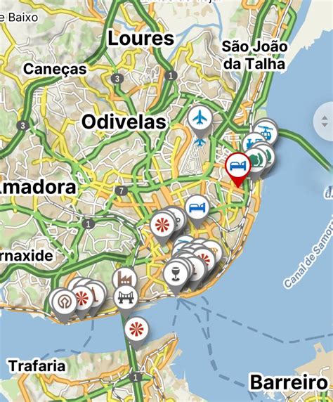 Mapa Lisabonu po zemetrasení v roku 1755