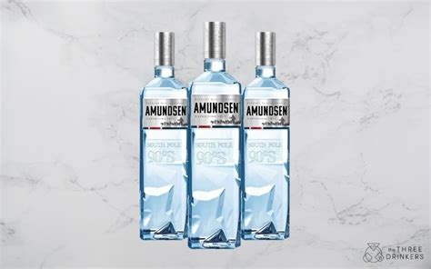 fľaša vodky Amundsen Expedition 1911 s polárnym motívom