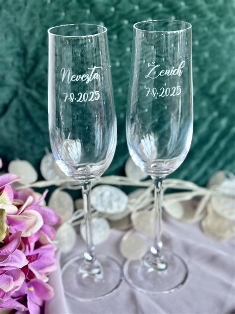 Svadobné poháre s gravírovaním