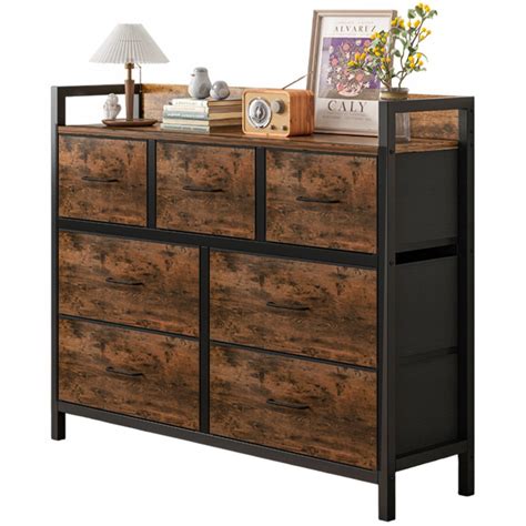 Industriálna komoda na alkohol s kombináciou dreva a kovu