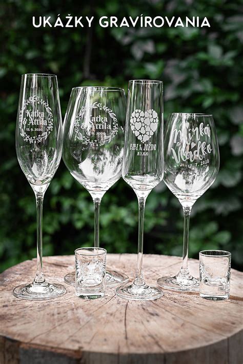 Gravírovaný pohár na víno s logom