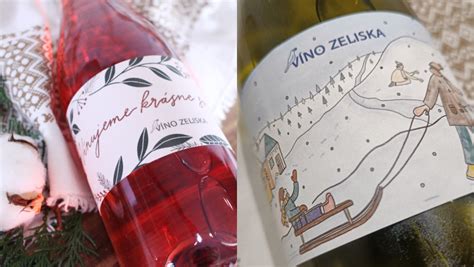 Fľaša slovenského vína s modernou etiketou