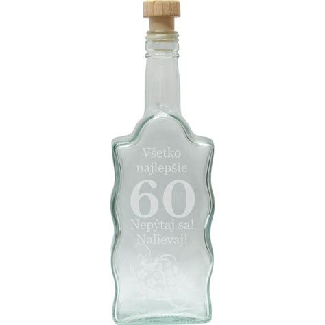 Gravírovaná fľaša s nápisom