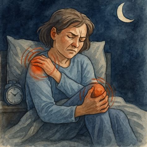 Ilustrácia človeka, ktorý sa v noci často budí