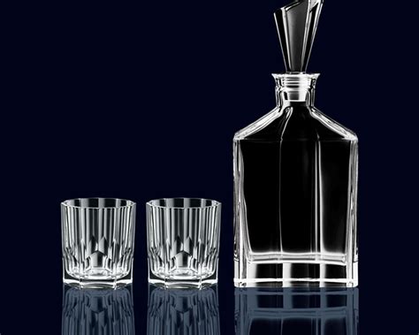 Luxusná súprava na whisky s brúsenou karafa a pohármi